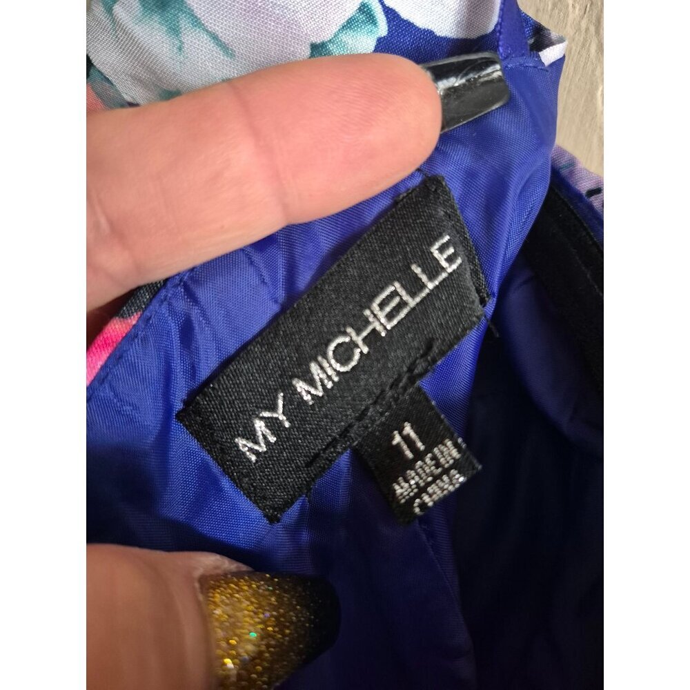 My Michelle Floral Off-Shoulder Maxi Dress size 11 - Picture 7 of 7